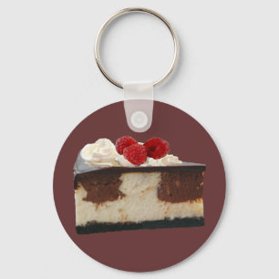 Chocolate Raspberry Cheesecake Key Ring