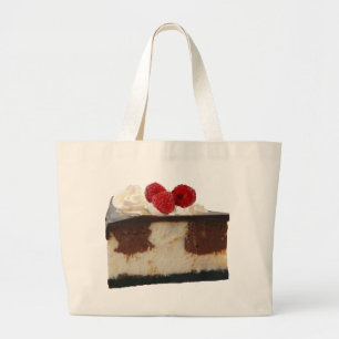 Chocolate Raspberry Cheesecake Large Tote Bag