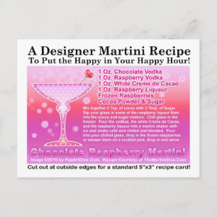 Chocolate Raspberry Martini RecipePostcard Postcard