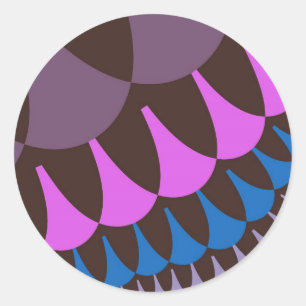 Chocolate Raspberry Scales Classic Round Sticker