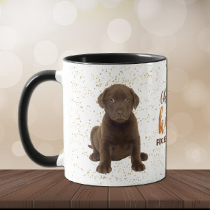Chocolate Retriever Puppy Kisses Fix Everything Mug