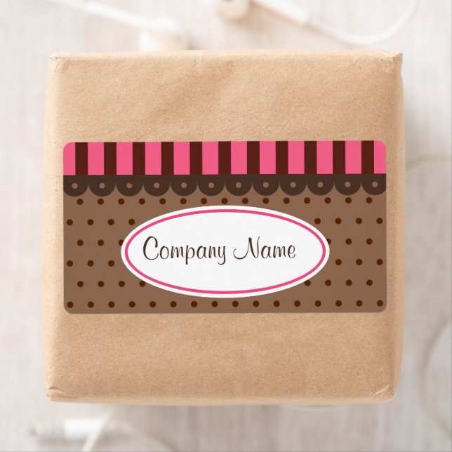 Chocolate Retro Business Labels (Insitu)