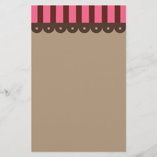 Chocolate Retro Stationery (Front)