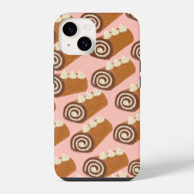 Chocolate Roll Cake iPhone Case (Back)