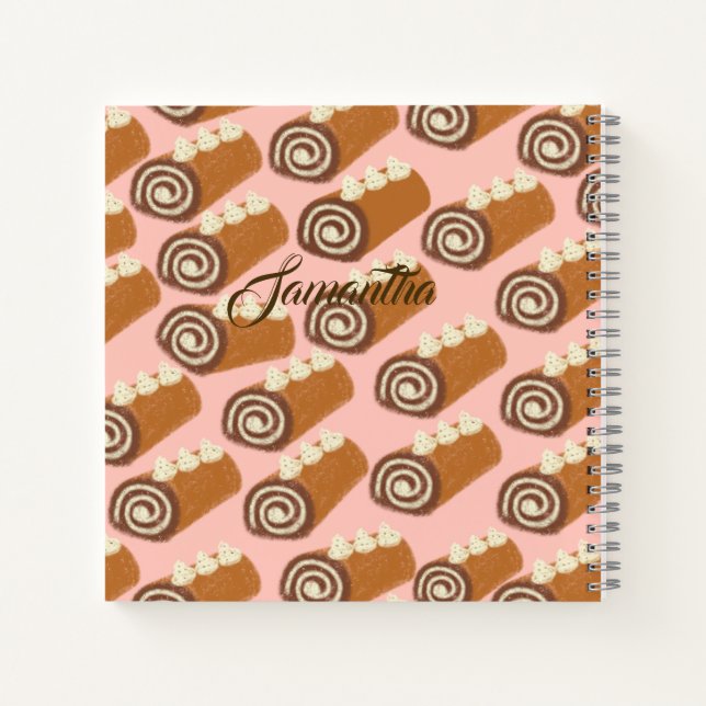 Chocolate Roll Cake Notebook (Back)