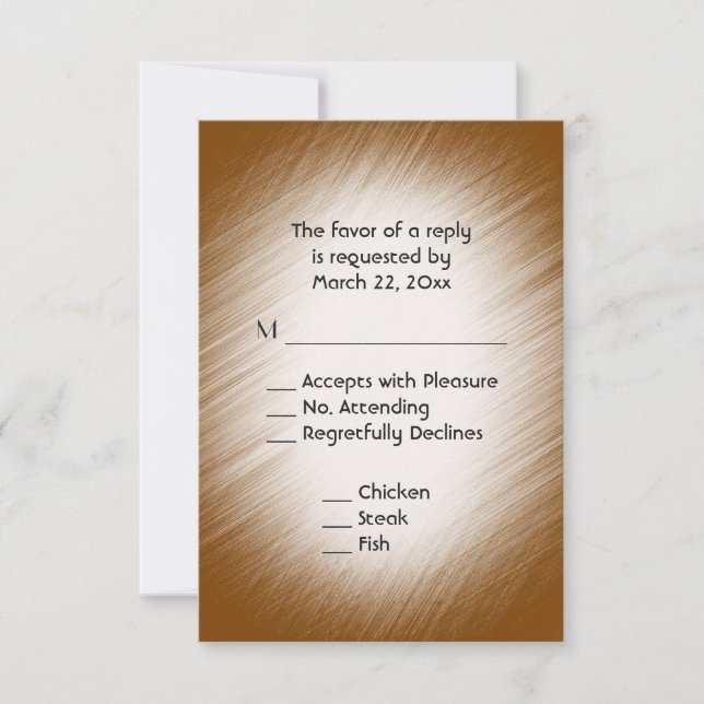 Chocolate RSVP with Menu (Front)