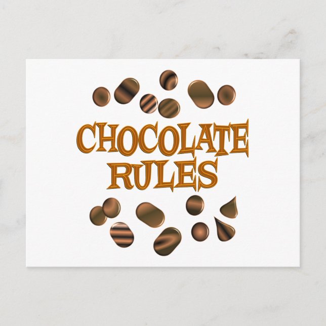 Chocolate Rules Postcard (Front)
