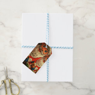 Chocolate Santa Custom Script Christmas Gift Tags