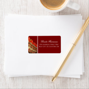 Chocolate Santa Whimsical Address Label