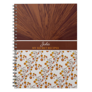 Chocolate Satin/Flowers My Secret Recipes Notebook
