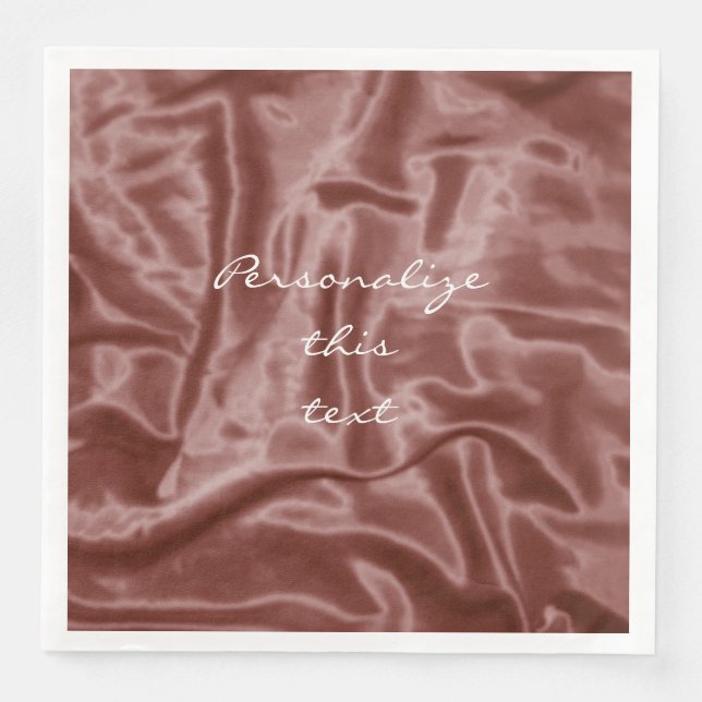 Chocolate Satin-Personalised-Dinner-Napkins Napkin (Front)