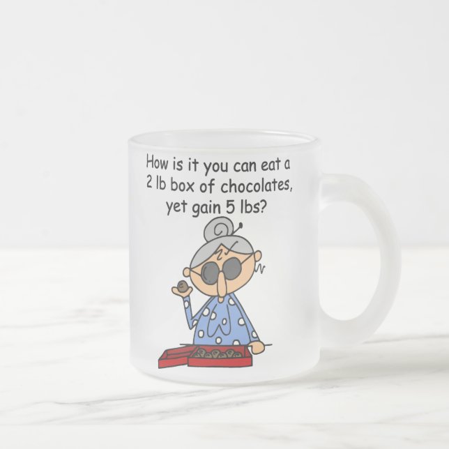 Chocolate Sense Frosted Glass Coffee Mug (Right)