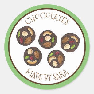 Chocolate Shop Chocolatier Pastry Chef Mendiants Classic Round Sticker
