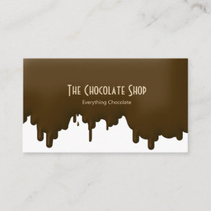 Chocolate Shop Dripping in Chocolate Business Card