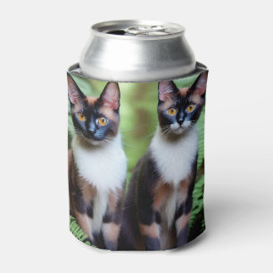 Chocolate Siamese Cat Twins, Can Cooler