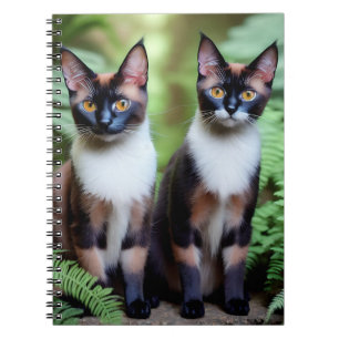 Chocolate Siamese Cat Twins, Notebook