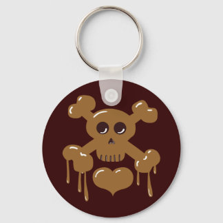Chocolate Skull and Crossbones Key Ring