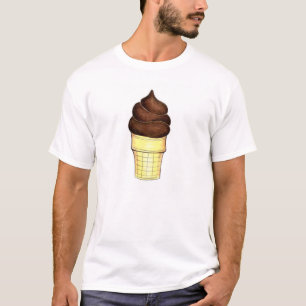 Chocolate Soft Serve Ice Cream Cone Tee Shirt