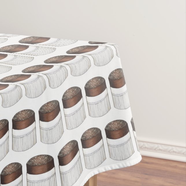 Chocolate Soufflé French Pastry Food Dessert Tablecloth (In Situ)