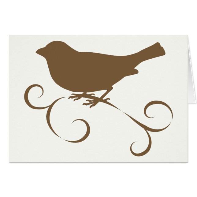 Chocolate Sparrow with Ribbon (Front Horizontal)
