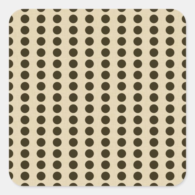 Chocolate Spice Moods Dots Square Sticker (Front)