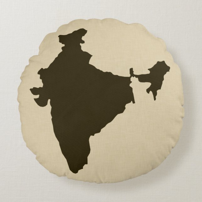 Chocolate Spice Moods India Round Cushion (Front)