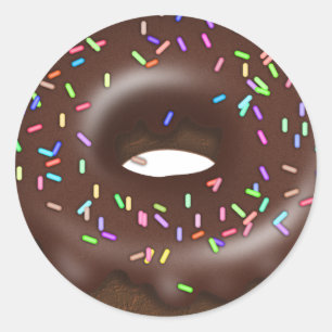 Chocolate Sprinkle doughnut bakery sticker