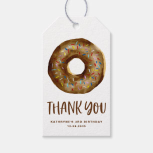 Chocolate Sprinkle Doughnut Birthday Party Thank Y Gift Tags