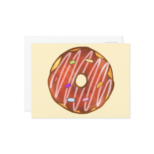 Chocolate Sprinkle doughnut Postcard