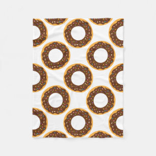 Chocolate Sprinkle Doughnuts Fleece Blanket