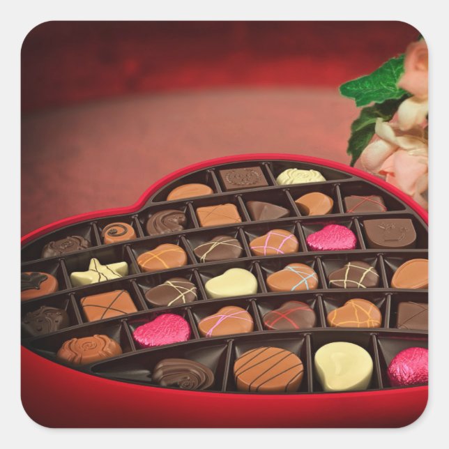 Chocolate  square sticker (Front)