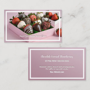 Chocolate Strawberries Business Card