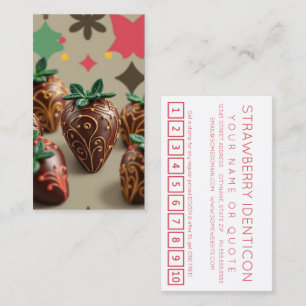 Chocolate Strawberries loyalty punch card