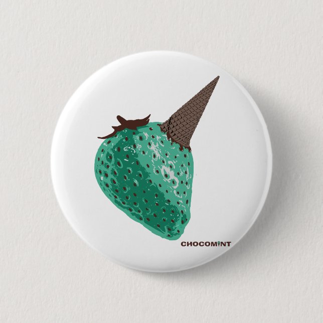 Chocolate_Strawberry 6 Cm Round Badge (Front)