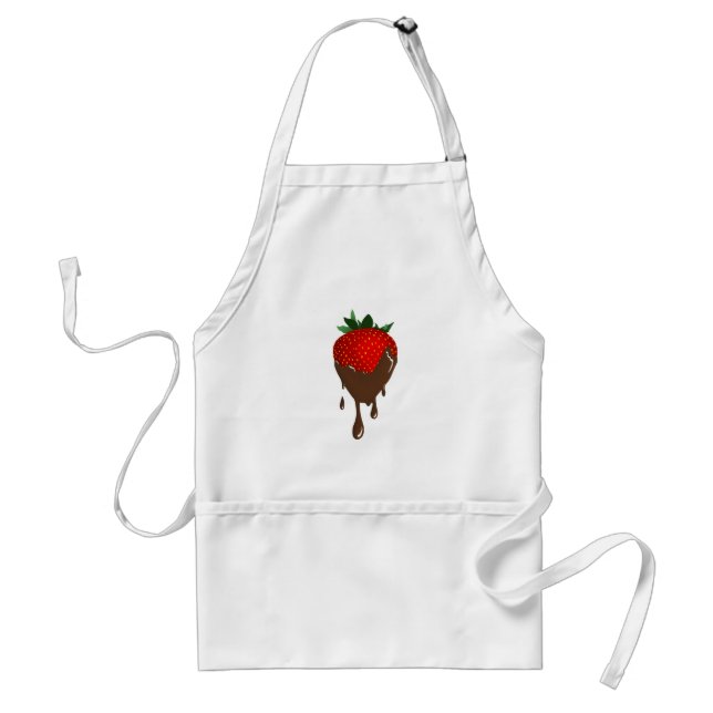 chocolate strawberry adult apron (Front)