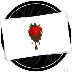 chocolate strawberry business card