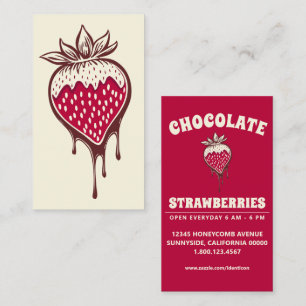 chocolate strawberry business card