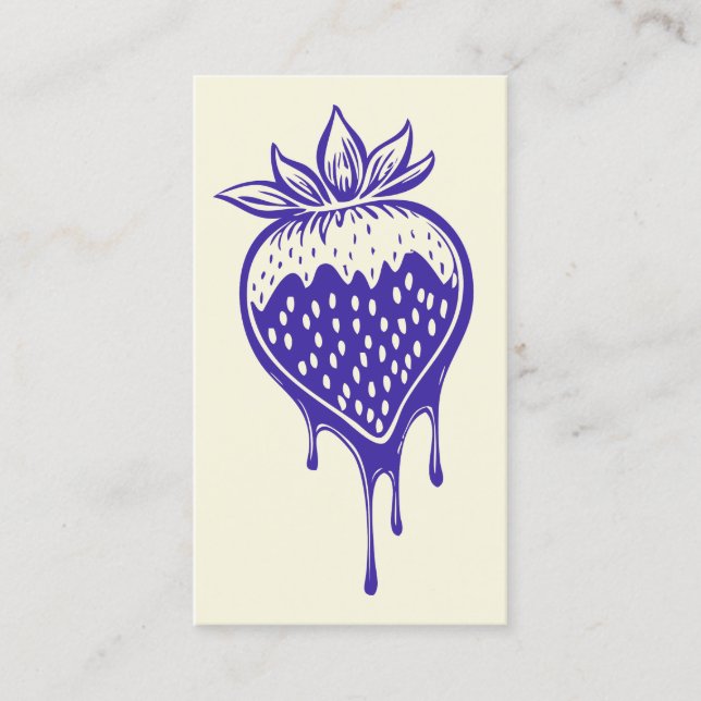 chocolate strawberry business card (Front)