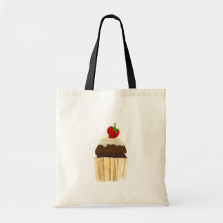 Chocolate Strawberry Cup Cake Tote Bag