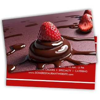 chocolate strawberry dessert loyalty card