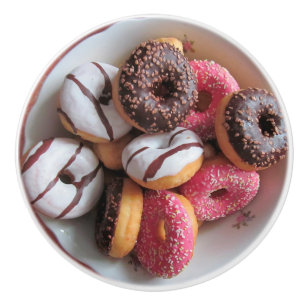 Chocolate Strawberry Doughnuts with Sprinkles Knob