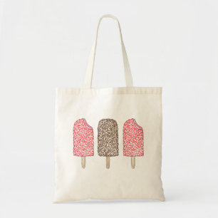 Chocolate Strawberry Eclair Ice Cream Popsicles Tote Bag