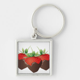 Chocolate Strawberry Key Ring