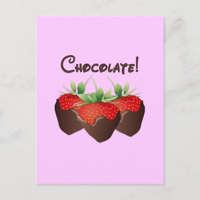 Chocolate Strawberry Postcard (Front)