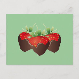 Chocolate Strawberry Postcard