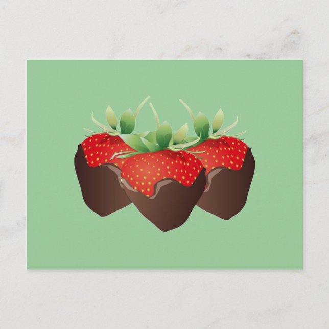 Chocolate Strawberry Postcard (Front)