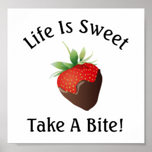 Chocolate Strawberry Poster