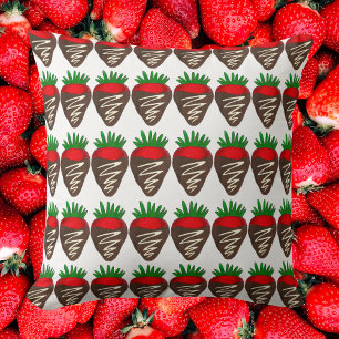 Chocolate Strawberry Strawberries Valentine's Day Cushion