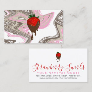 chocolate strawberry swirls business card