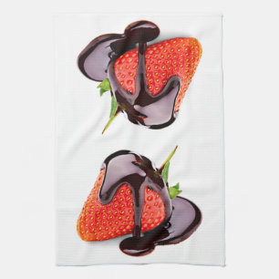 Chocolate Strawberry Tea Towel